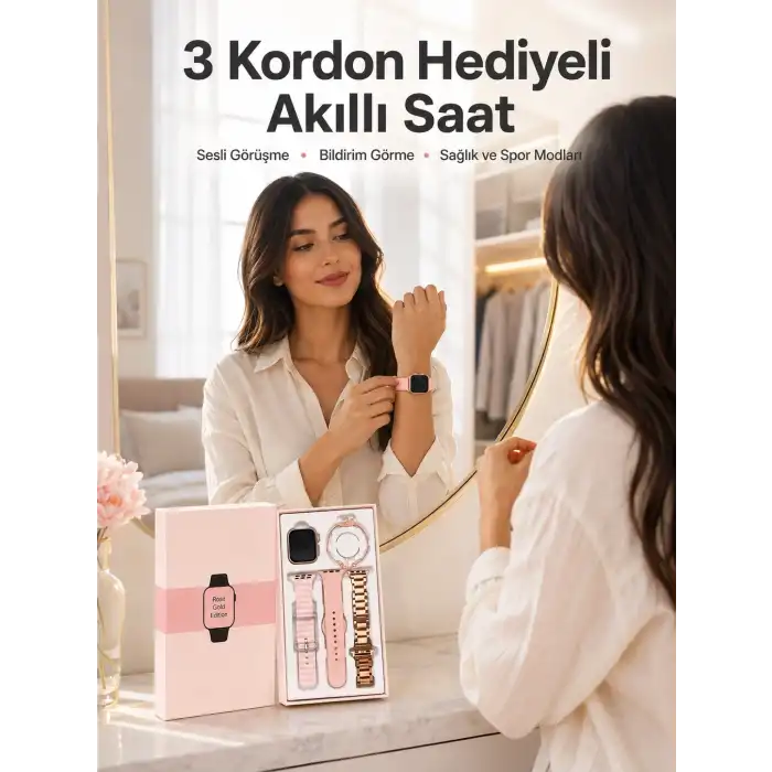 Akıllı Saat Bluetooth Bağlantılı Aksesuar Hediyeli GPS Takibi