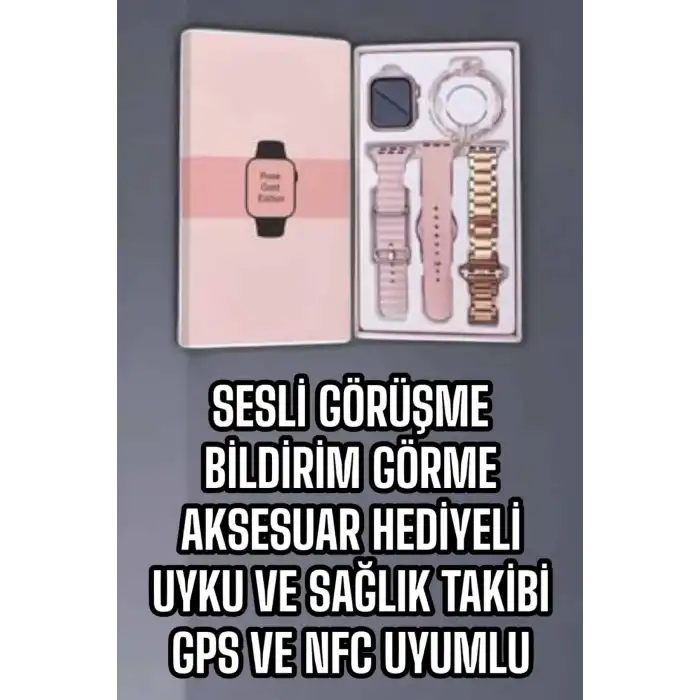 Akıllı Saat Bluetooth Bağlantılı Aksesuar Hediyeli GPS Takibi