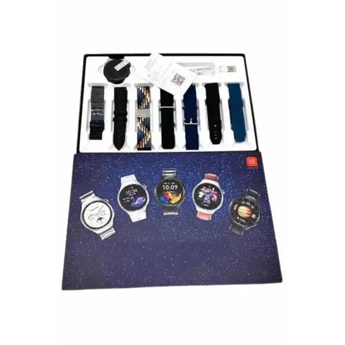 Akıllı Saat Çoklu Kordon Seçenekli Dokunmatik Ekran Nabız Sensörlü