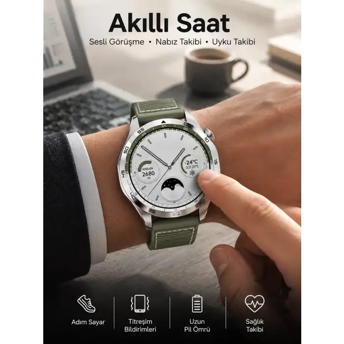 Akıllı Saat Sesli Görüşme Uyku ve Sağlık Takibi NFC Uyumlu
