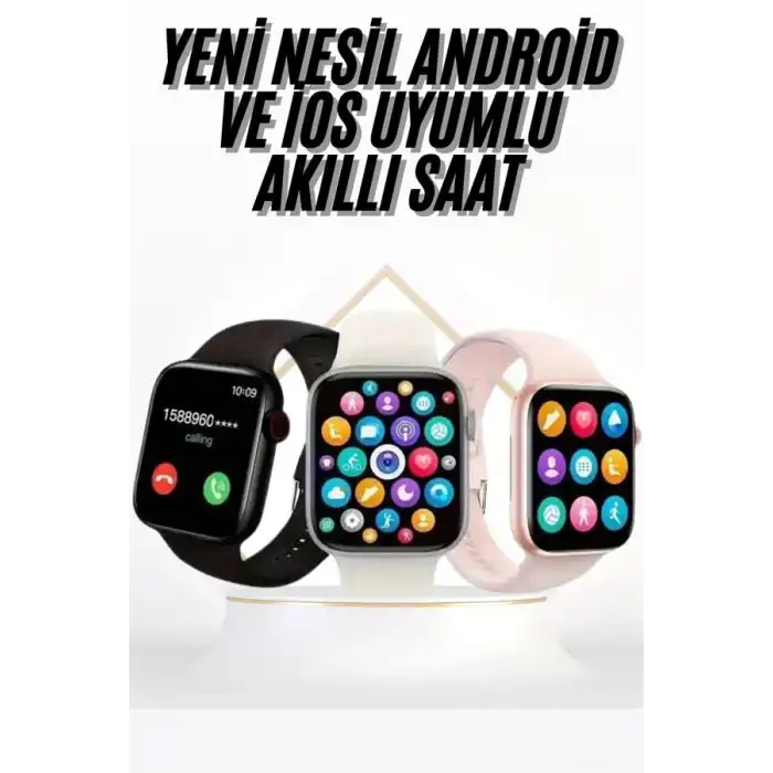 Akıllı Saat Uyku ve Sağlık Takibi Arama Cevaplama 44 MM Amoled Ekran