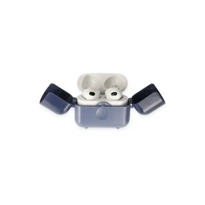 Apple Airpods 3 (3.nesil) Basmalı Kılıf - Mavi-lacivert