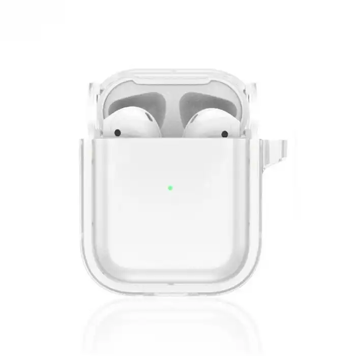 Apple Airpods 4 (4.nesil) Shiny Şeffaf Kılıf - Beyaz