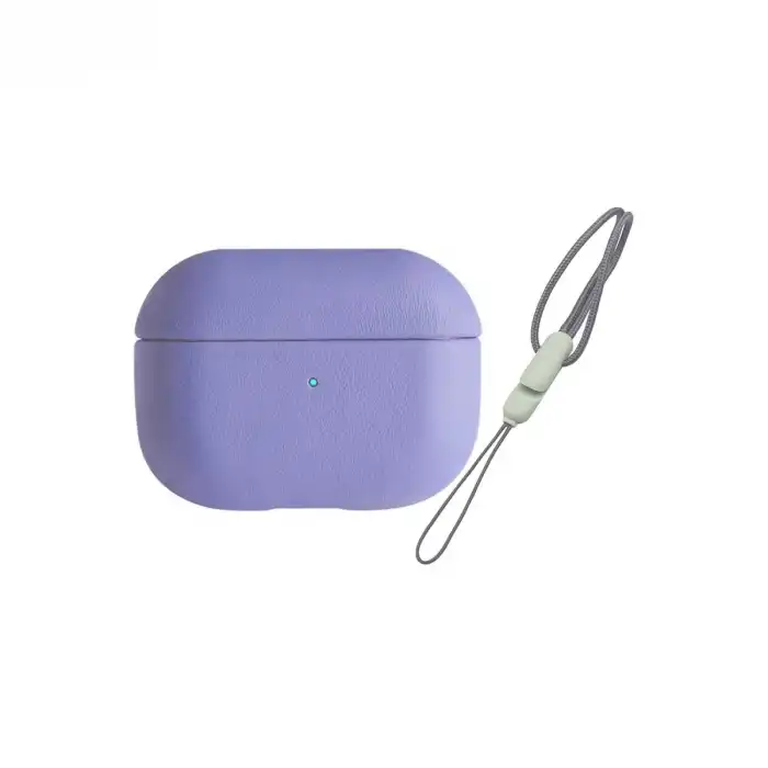 Apple Airpods Pro 2 (2.nesil) 405 Deri Kılıf - Lila