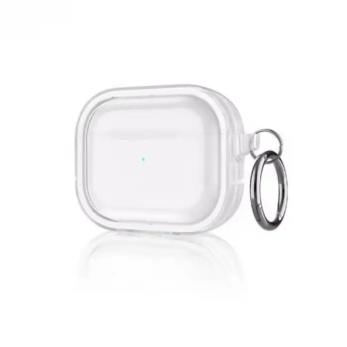 Apple Airpods Pro 2 (2.nesil) Shiny Şeffaf Kılıf - Beyaz