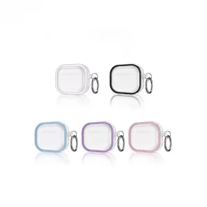 Apple Airpods Pro 2 (2.nesil) Shiny Şeffaf Kılıf - Pembe