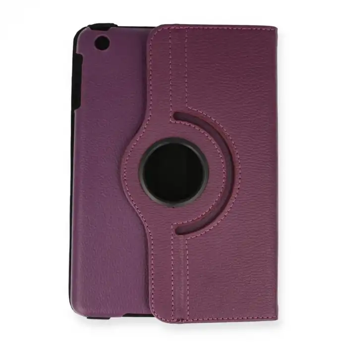 Apple İpad Mini 1 Kılıf 360 Tablet Deri Kılıf - Mürdüm