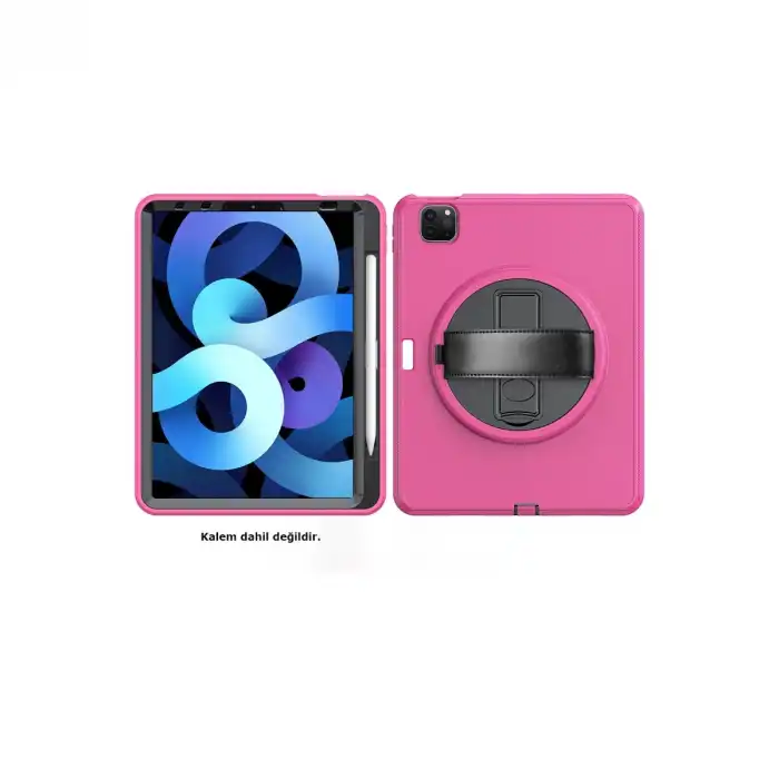 Apple İpad Pro 11 (2018) Kılıf Hand Strap Tablet Kılıfı - Pembe