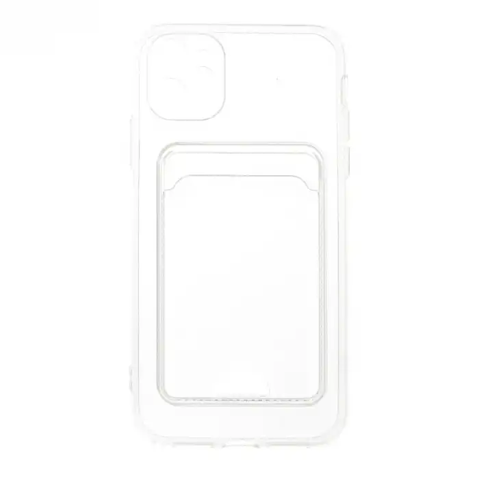 Apple İphone 11 Kılıf Kart Şeffaf Silikon - Şeffaf