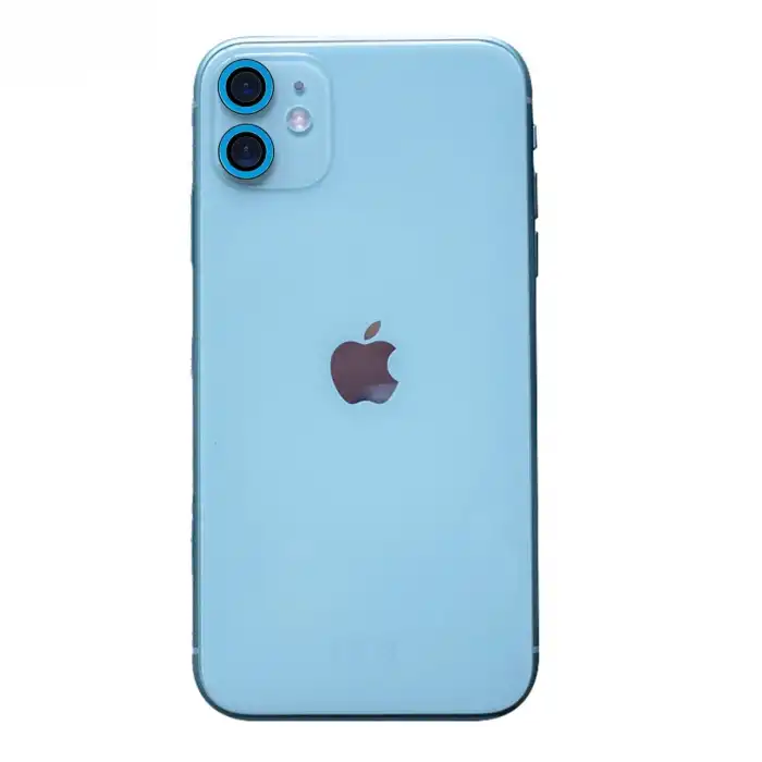 Apple İphone 11 Neon Fosforlu Kamera Lens - Mavi
