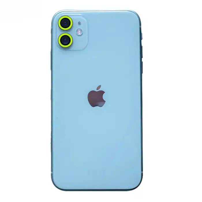 Apple İphone 11 Neon Fosforlu Kamera Lens - Yeşil