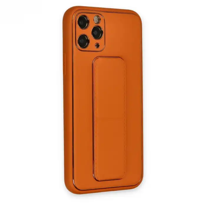 Apple İphone 11 Pro Kılıf Coco Deri Standlı Kapak - Turuncu
