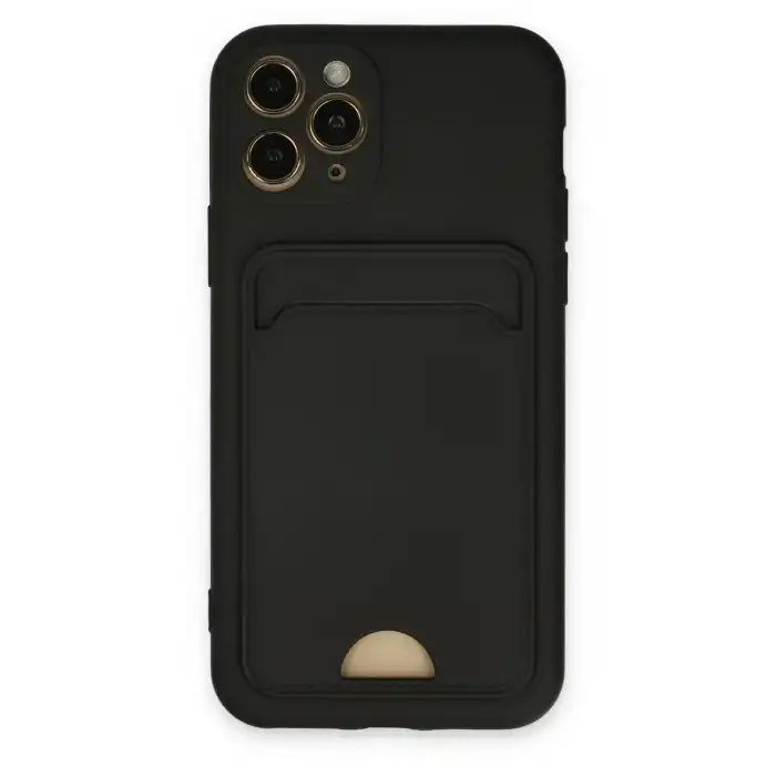 Apple İphone 11 Pro Kılıf Kelvin Kartvizitli Silikon - Siyah