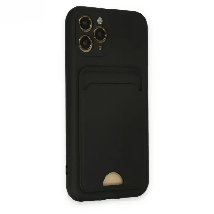 Apple İphone 11 Pro Kılıf Kelvin Kartvizitli Silikon - Siyah