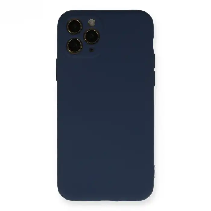 Apple İphone 11 Pro Kılıf Nano İçi Kadife Silikon - Lacivert