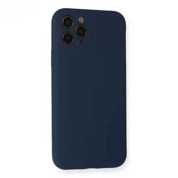 Apple İphone 11 Pro Kılıf Nano İçi Kadife Silikon - Lacivert