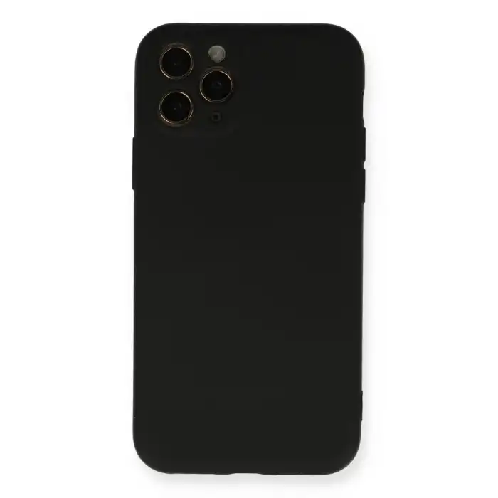 Apple İphone 11 Pro Kılıf Nano İçi Kadife Silikon - Siyah