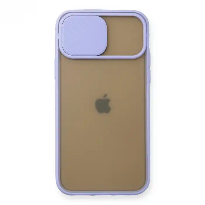 Apple İphone 11 Pro Kılıf Palm Buzlu Kamera Sürgülü Silikon - Lila