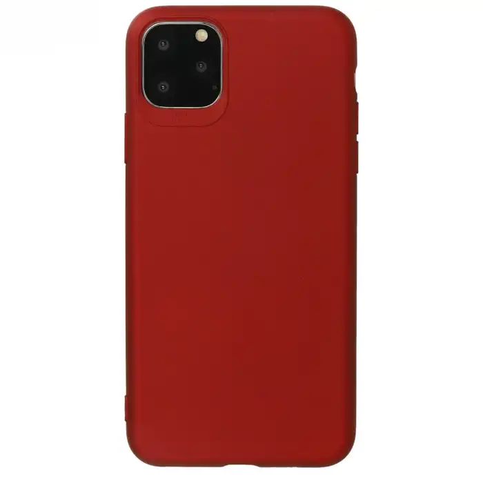 Apple İphone 11 Pro Max Kılıf First Silikon - Bordo