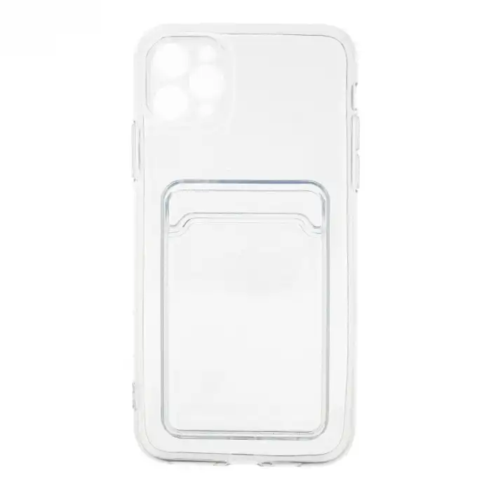 Apple İphone 11 Pro Max Kılıf Kart Şeffaf Silikon - Şeffaf
