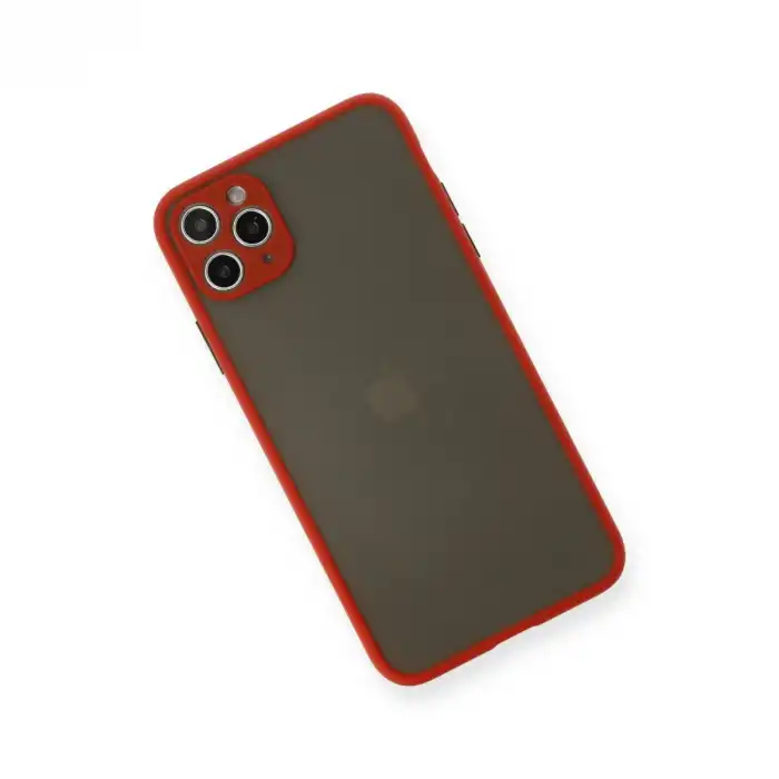 Apple İphone 11 Pro Max Kılıf Montreal Silikon Kapak - Kırmızı