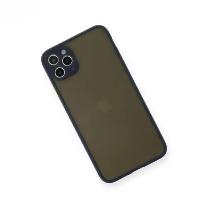 Apple İphone 11 Pro Max Kılıf Montreal Silikon Kapak - Lacivert