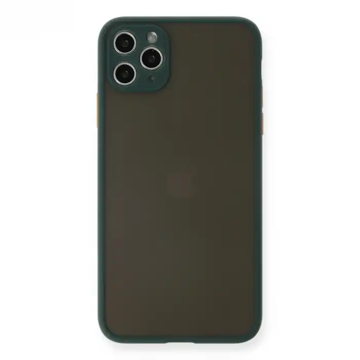 Apple İphone 11 Pro Max Kılıf Montreal Silikon Kapak - Yeşil
