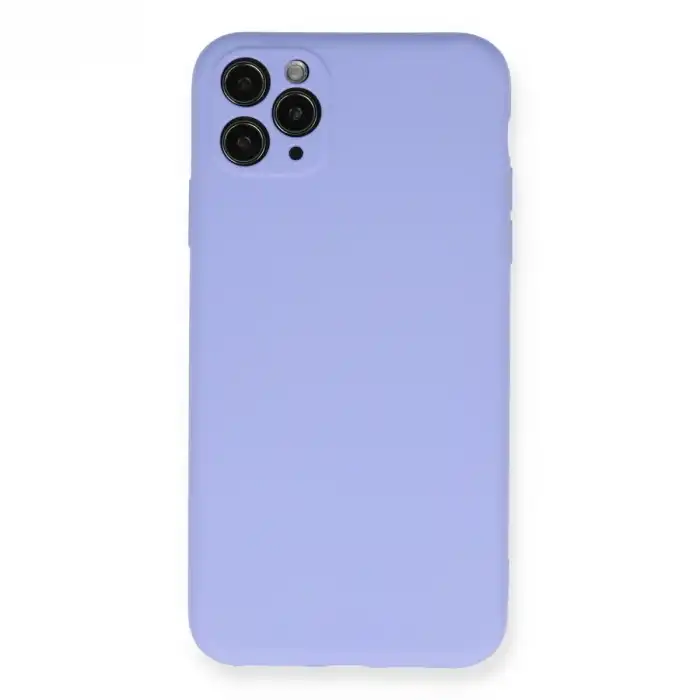 Apple İphone 11 Pro Max Kılıf Nano İçi Kadife Silikon - Lila