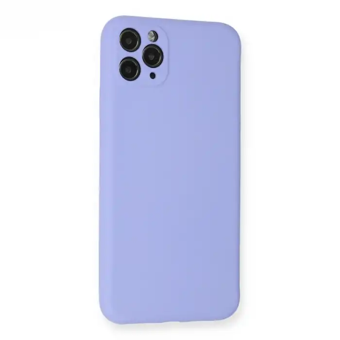 Apple İphone 11 Pro Max Kılıf Nano İçi Kadife Silikon - Lila
