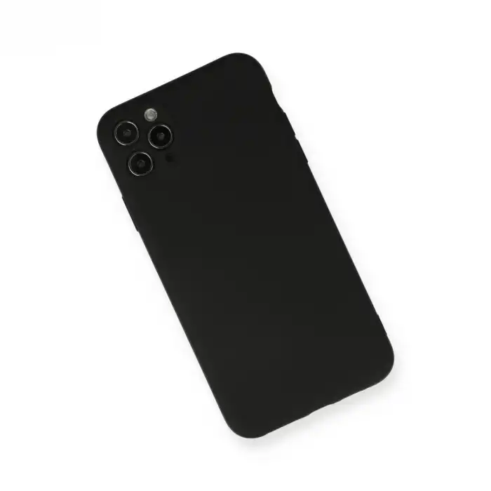 Apple İphone 11 Pro Max Kılıf Nano İçi Kadife Silikon - Siyah