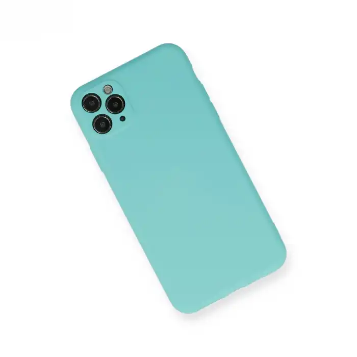 Apple İphone 11 Pro Max Kılıf Nano İçi Kadife Silikon - Turkuaz