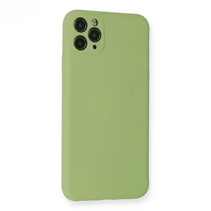 Apple İphone 11 Pro Max Kılıf Nano İçi Kadife Silikon- Yeşil