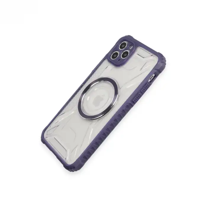 Apple İphone 11 Pro Max Kılıf Prag Magneticsafe Kapak - Derin Mor