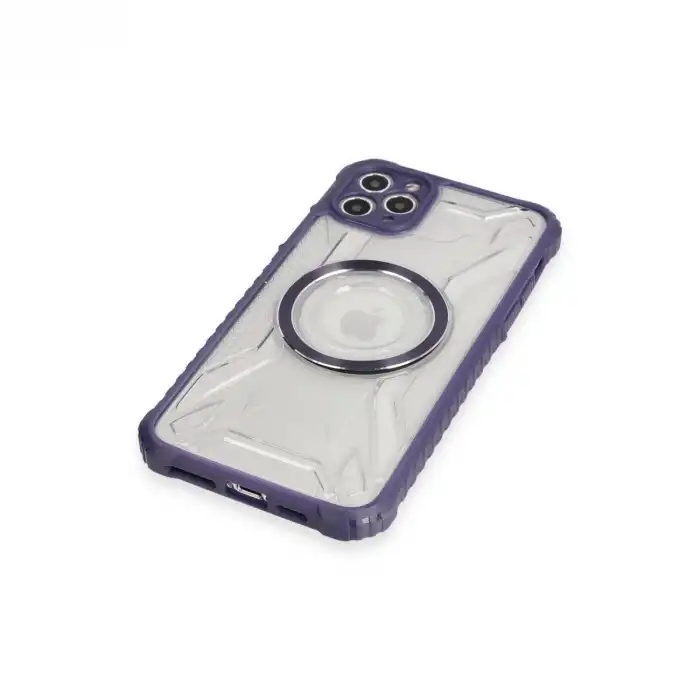 Apple İphone 11 Pro Max Kılıf Prag Magneticsafe Kapak - Derin Mor