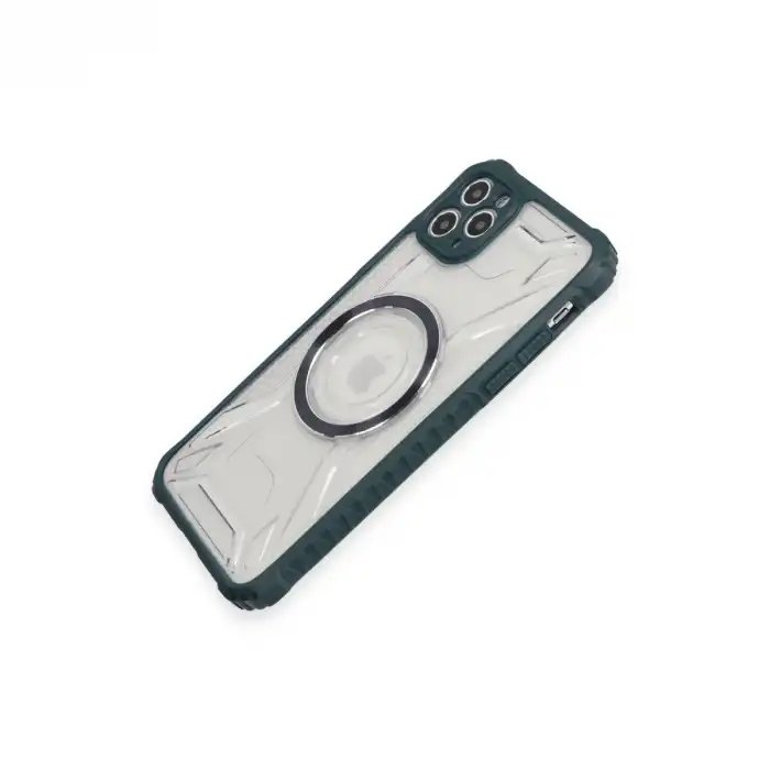 Apple İphone 11 Pro Max Kılıf Prag Magneticsafe Kapak - Koyu Yeşil