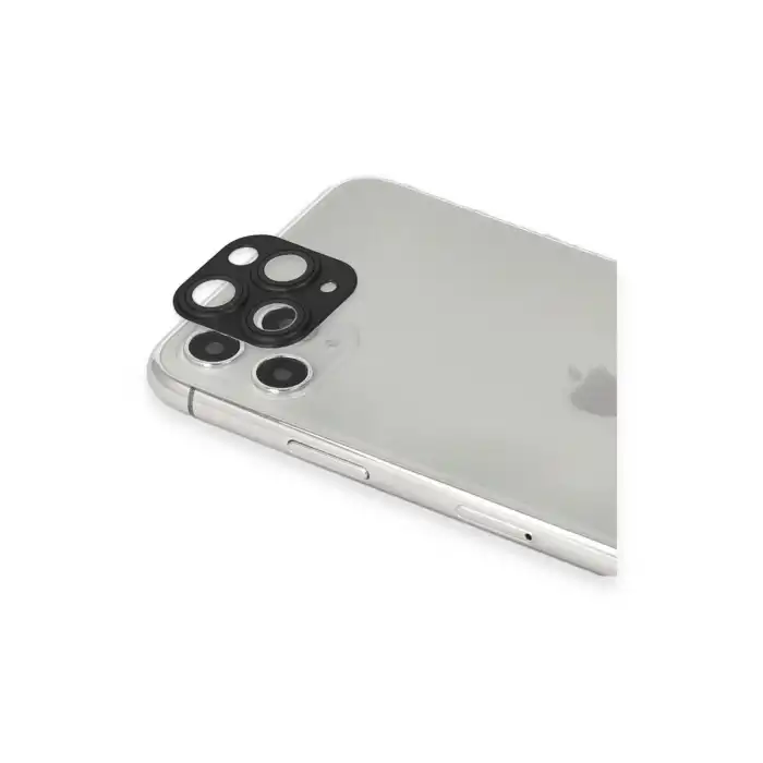 Apple İphone 11 Pro Max Pers Alüminyum Kamera Lens - Siyah