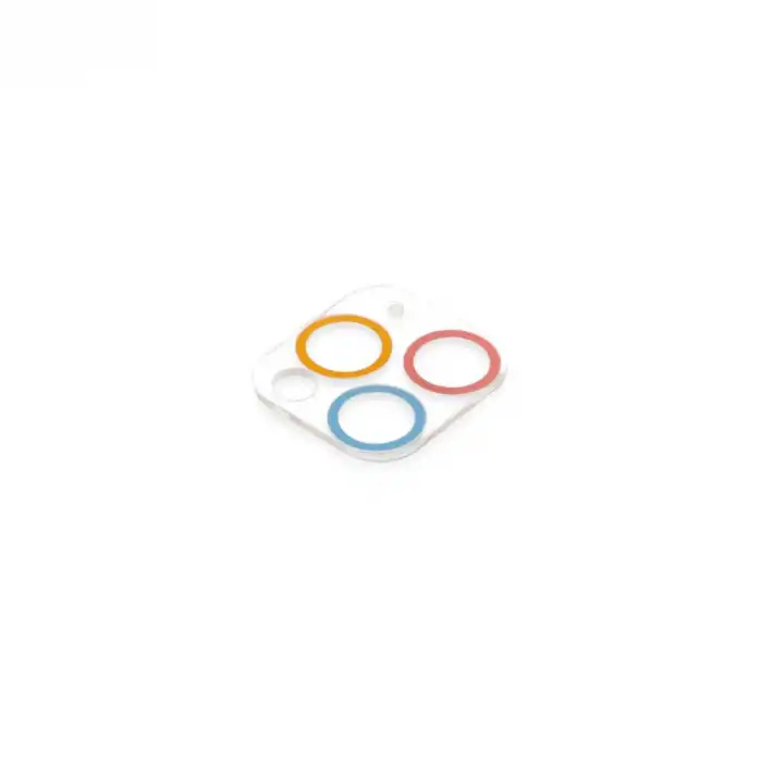 Apple İphone 11 Pro Max Renkli Kamera Lens Koruma Cam - Pembe-mavi