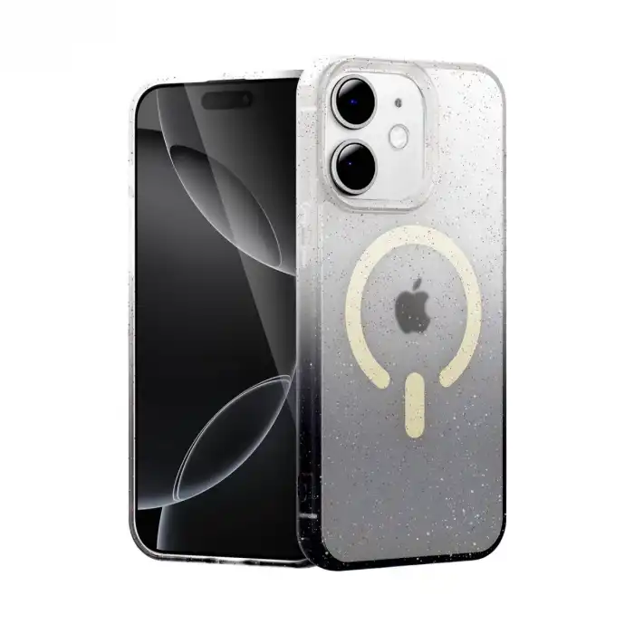 Apple İphone 11 Pummel Shiny Magsafe Kapak - Siyah