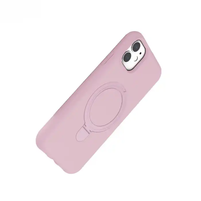 Apple İphone 11 Regal Magsafe Standlı Kapak - Açık Pembe
