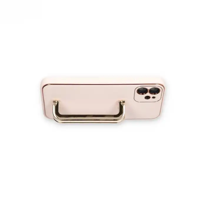 Apple İphone 12 Kılıf Coco Elit Kapak - Pudra