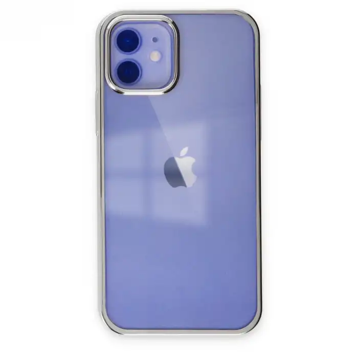 Apple İphone 12 Kılıf Element Silikon - Gümüş