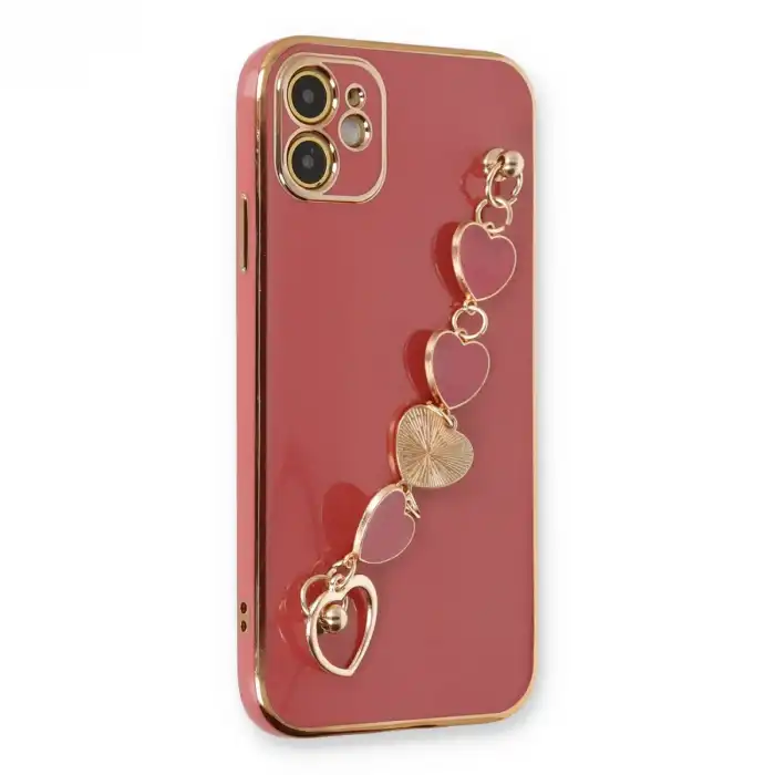 Apple İphone 12 Kılıf Esila Silikon - Kırmızı