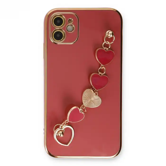 Apple İphone 12 Kılıf Esila Silikon - Kırmızı