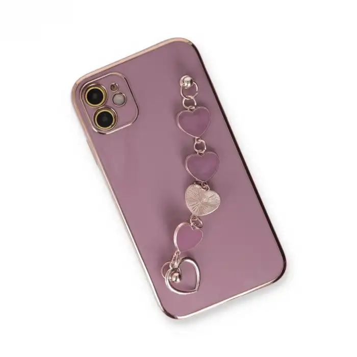 Apple İphone 12 Kılıf Esila Silikon - Mor