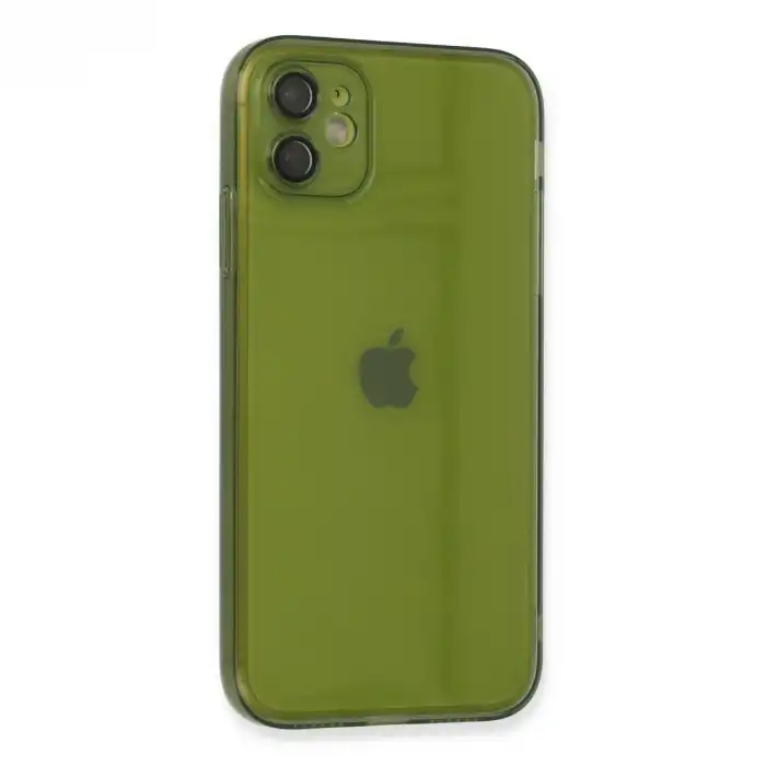 Apple İphone 12 Kılıf Fly Lens Silikon - Yeşil