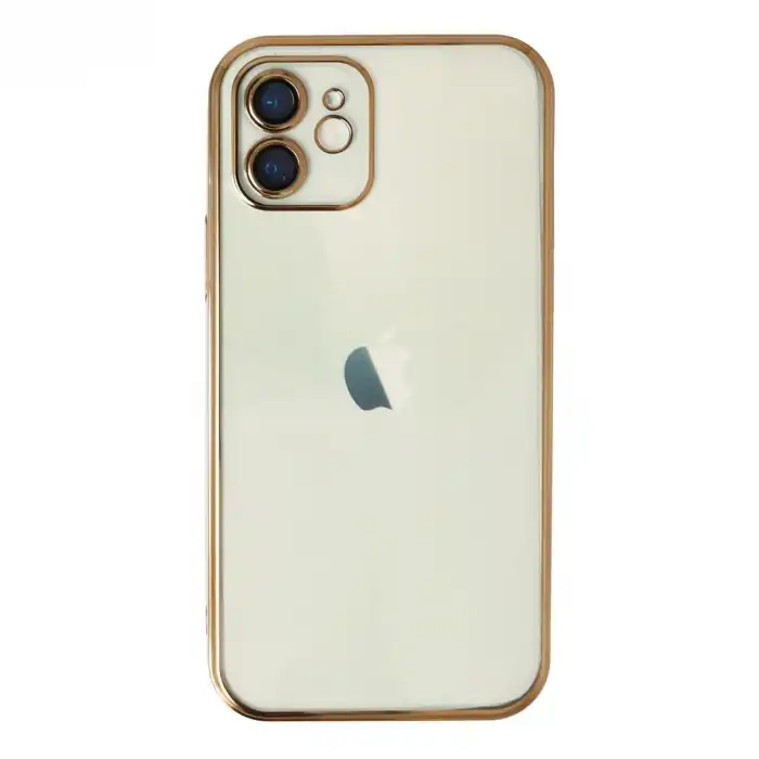Apple İphone 12 Kılıf Razer Lensli Silikon - Gold