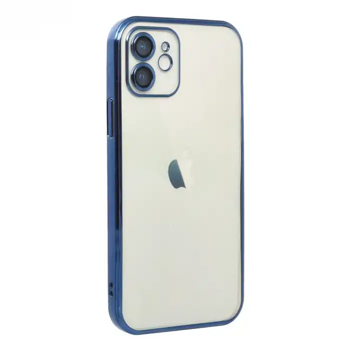 Apple İphone 12 Kılıf Razer Lensli Silikon - Lacivert