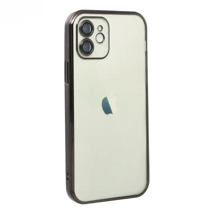 Apple İphone 12 Kılıf Razer Lensli Silikon - Siyah