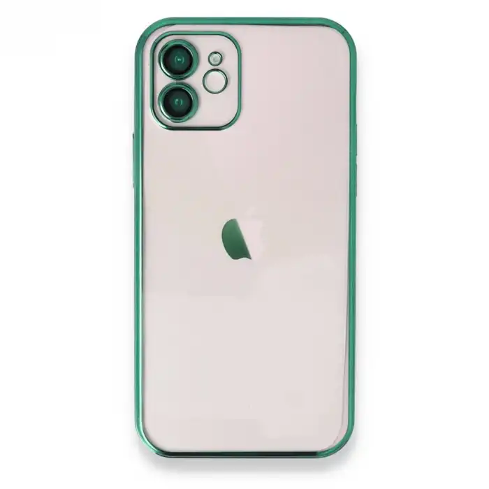 Apple İphone 12 Kılıf Razer Lensli Silikon - Yeşil