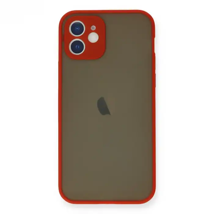 Apple İphone 12 Mini Kılıf Montreal Silikon Kapak - Kırmızı